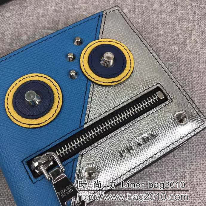 PRADA普拉達 專櫃最新款 限量版 男士短款錢夾 2M0513 DD1086
